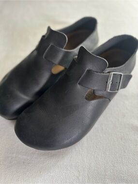 BIRKENSTOCK Men’s London Clog | Oiled Black Leather Shoes EU 44 US 11-11.5